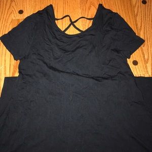 simple black flowy target dress